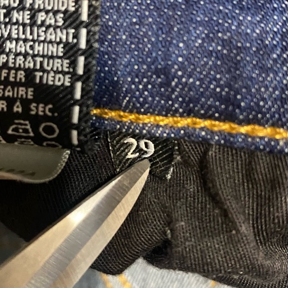7 For All Mankind Slimmy Jeans Men's 29 Measures 31.5 x 32.75 Blue Stretch - Picture 9 of 14